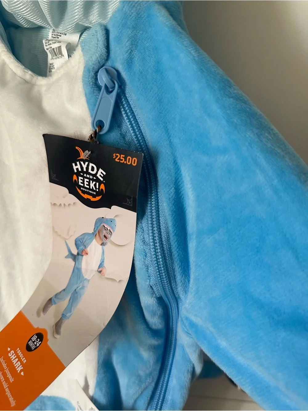 Hyde and Eek toddler 18-24M Blue Shark Hooded Costume NWT